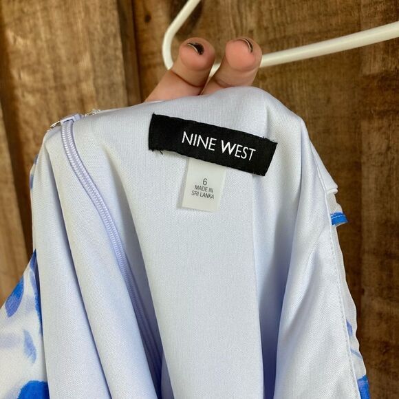 NINE WEST Floral Ruffle Faux Wrap Maxi Dress - Picture 7 of 12